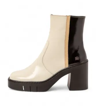 per donna 1197413ES003_0MU Stivali in pelle beige Berna del 1974 (36), 5 a 8cm, Cerniera, Casual