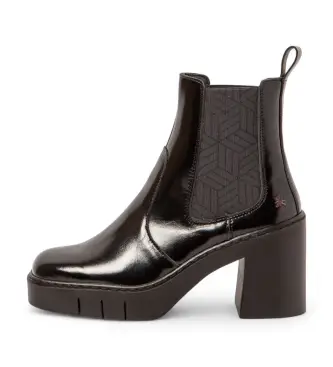 per donna 119831101003_001 Stivali in pelle nera Berna del 1983 (39), Nero, 5 a 8cm, Nessuno, Casual