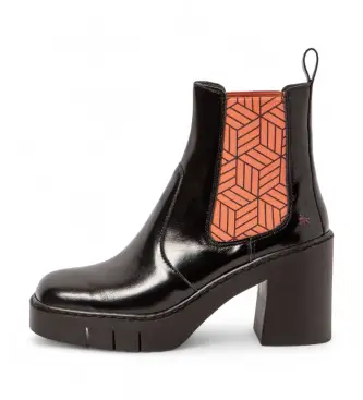 per donna 1198311EU003_0MU Stivali in pelle bordeaux Berna del 1983 (38), Nero, 8 a 10cm, Nessuno, Casual