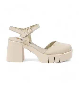 per donna 1199111ZZ003_020 Sandali in pelle 1991 Eivissa beige (37), 8 a 10cm, Fibbia, Casual