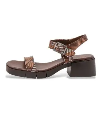 per donna 1206012GE003_ESP 2060 sandali in pelle multicolore (37), 5 a 8cm, Fibbia, Casual