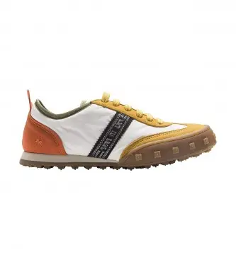 per uomo 1110911HK003_ESP Sneakers in pelle 1109 Cross Sky giallo, bianco, arancione (36), Basso, 1 a 3 cm, Stringhe, Casual, Nylon ric