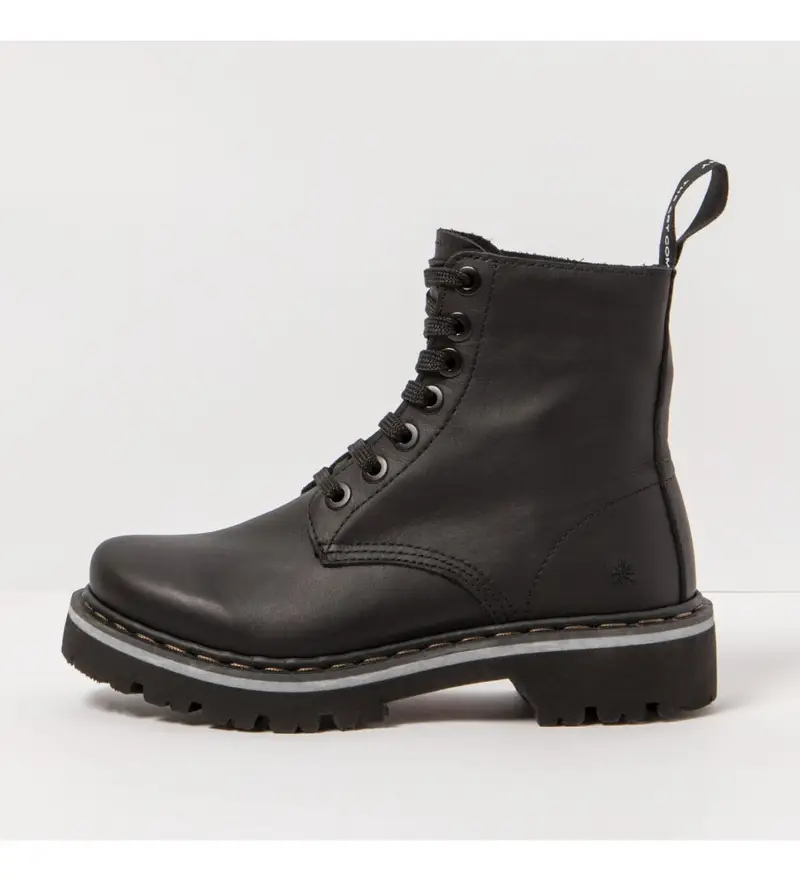 per uomo 111661201003_001 Stivaletti in pelle nera (37), Nero, Basso, 1 a 3 cm, Stringhe, Casual