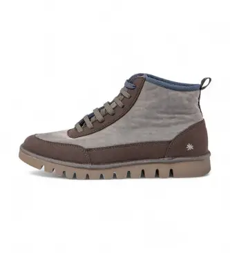 per uomo 115851139003_039 1585 Sneakers in pelle grigia Ontario (41), Basso, Stringhe, Casual, Grigio