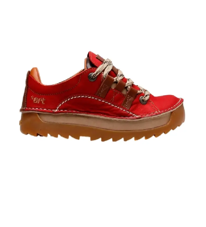 Art unisex 105901181303_008 Scarpa in pelle 0590 Skyline rosso, 1 a 3 cm, Stringhe, Casual