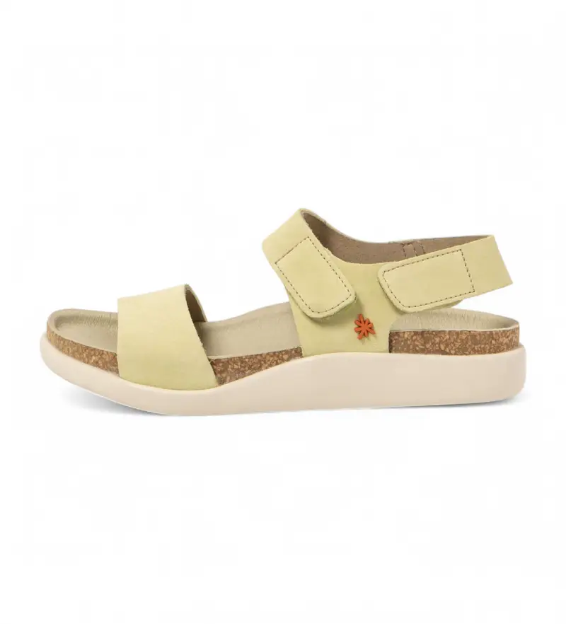 unisex. 11386S1IC003_0G3 1386S Sandali Biarritz in pelle verde lime (36), Basso, Velcro, Casual