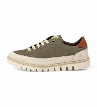 unisex 115961122003_0G3 1596 scarpe da ginnastica verdi Ontario (40), Pelle, 3 a 5cm, Stringhe, Casual, Verde Kaki