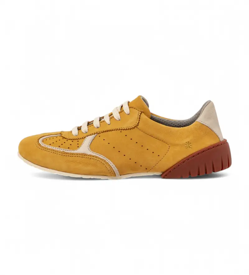 unisex. 1174411ZD003_0MU 1744 Nantes sneakers in pelle gialla (36), Basso, Stringhe, Casual, Giallo