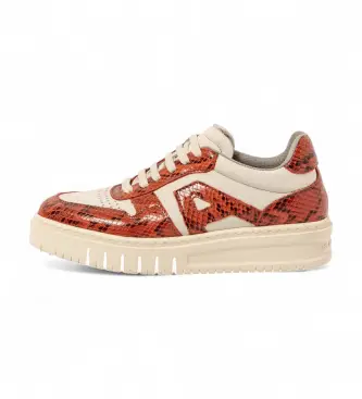 unisex 1177714YS003_0MU Sneakers in pelle Belleville 1777, bianche e rosse (37), Bianco, Rosso, Basso, Stringhe, Casual