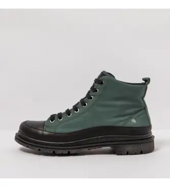 unisex 1189511UN003_001 Stivaletti in pelle verde scuro (44), Basso, 1 a 3 cm, Stringhe, Casual