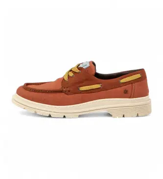 unisex 1190111MH003_006 Scarpe in pelle arancione Birmingham del 1901 (36), Basso, 3 a 5cm, Stringhe, Casual Naturale