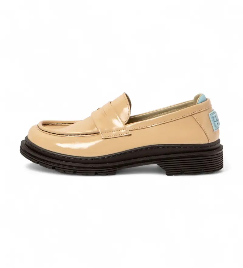 unisex 1190211KH003_082 Scarpe beige Nappa Shinny del 1902 (36), Pelle, Basso, 1 a 3 cm, Nessuno, Casual