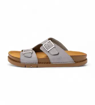 unisex 120201150003_0B0 Sandali in pelle 2020 Kassel blu (36), Basso, Fibbia, Casual