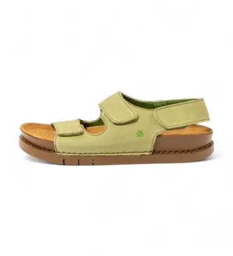 unisex 1202311G1003_0G3 Sandali in pelle 2023 Kassel verde (36), Basso, Velcro, Casual