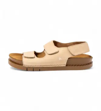 unisex 1202311ZZ003_020 Sandali in pelle 2023 Kassel beige (36), Basso, Velcro, Casual