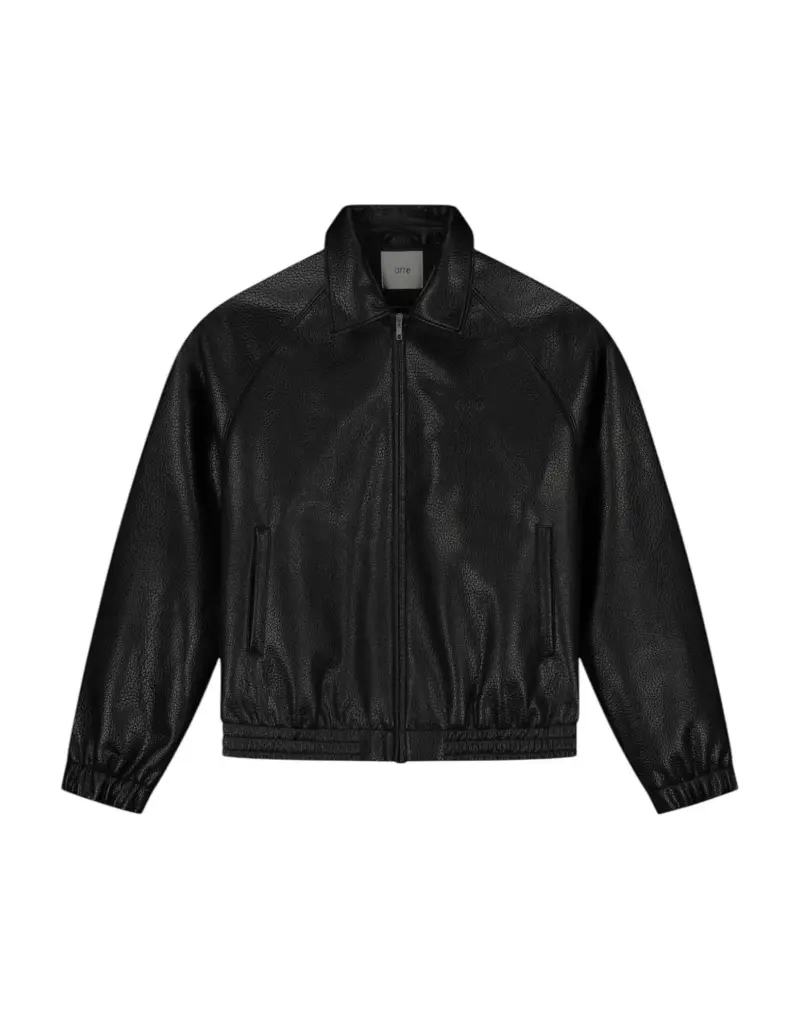 Basic Leather Jacket giacca in ecopelle con colletto - Black L