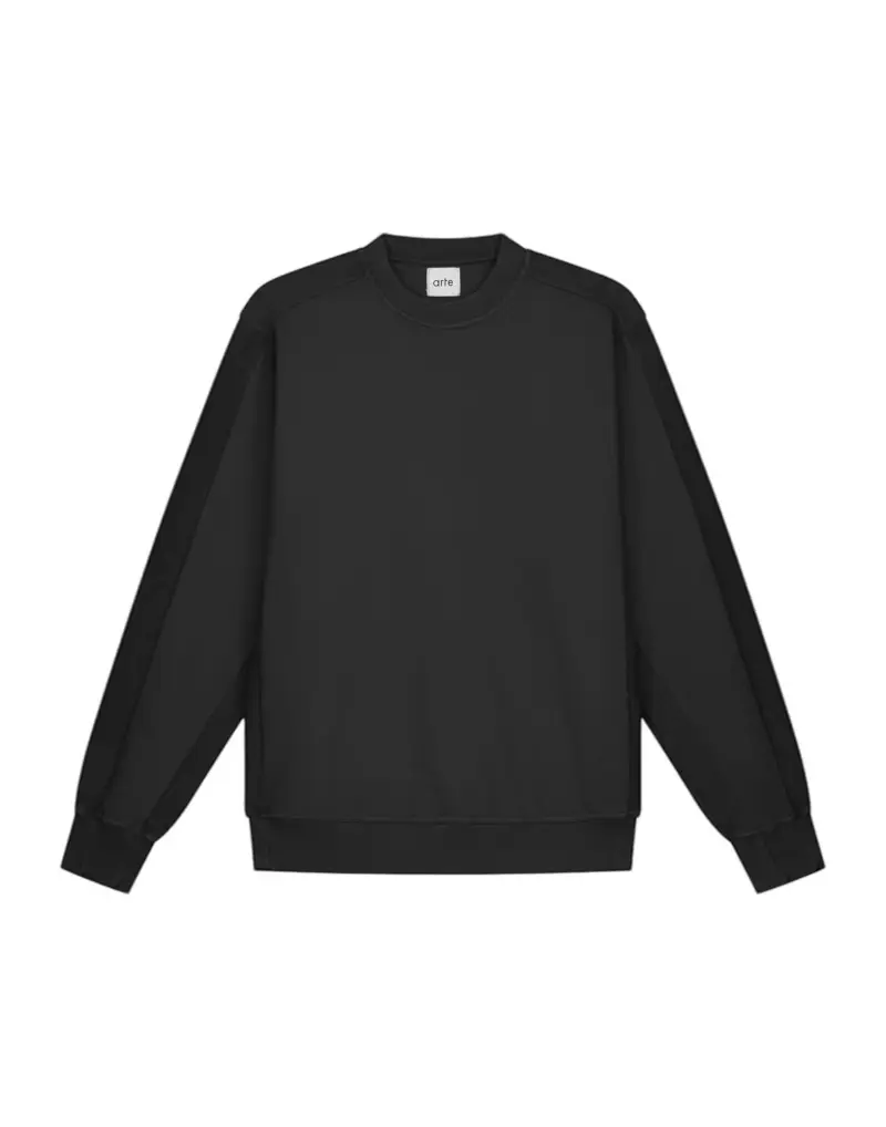 In/out crewneck sweater felpa girocollo - Black M