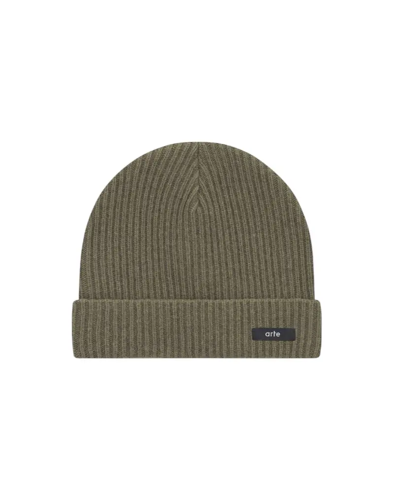 Label Beanie cappellino di lana invernale - Green One Size