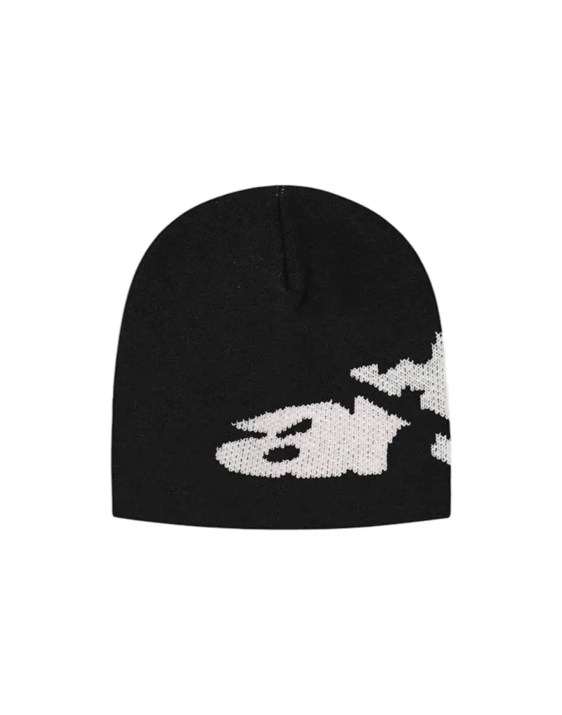 Ripped Arte Side Beanie cappellino di lana invernale - Black One Size