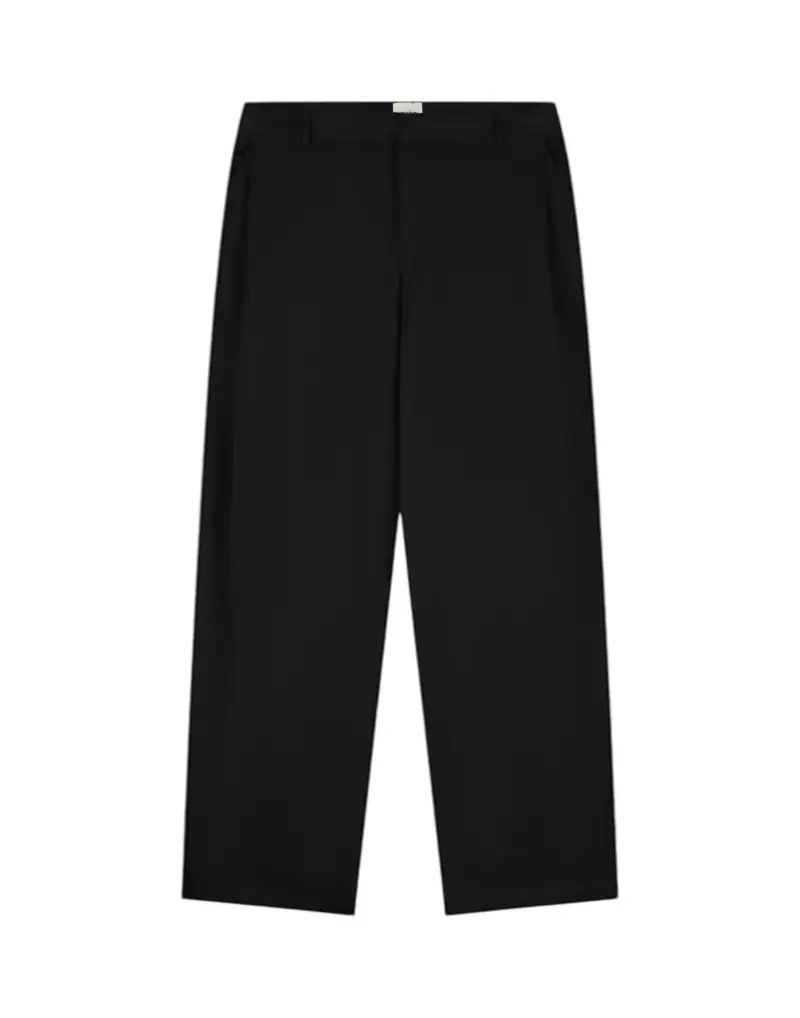 Suit pants pantaloni sartoriali da uomo gamba larga - Black 32 (46)