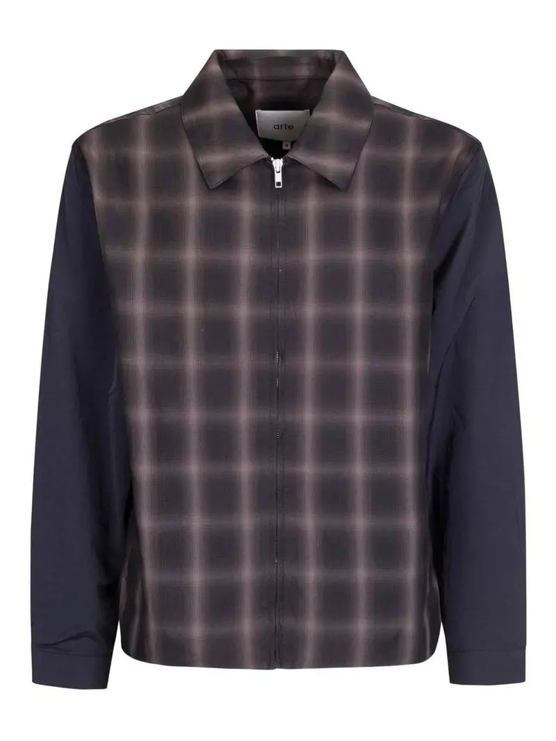 Giacca camicia scozzese Nero