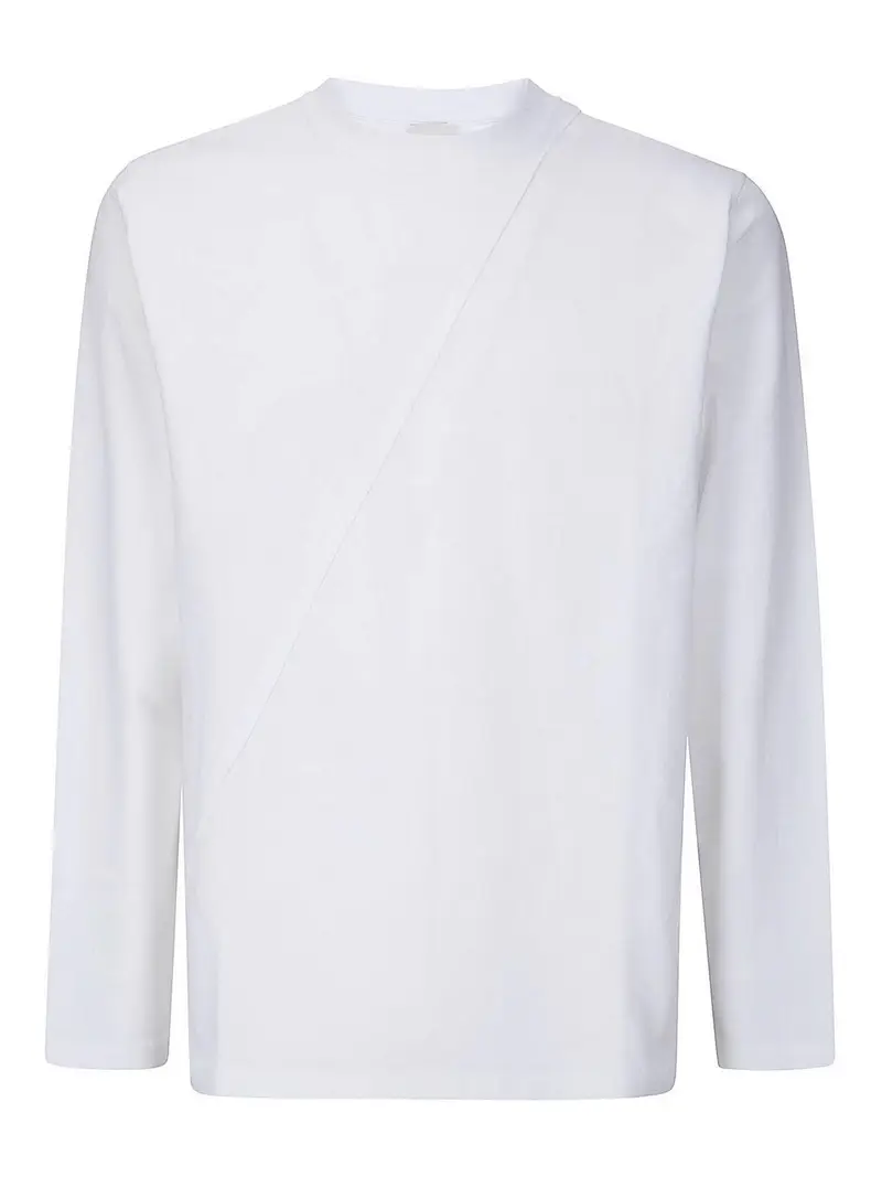 Manica lunga con logo circolare sul retro Bianco