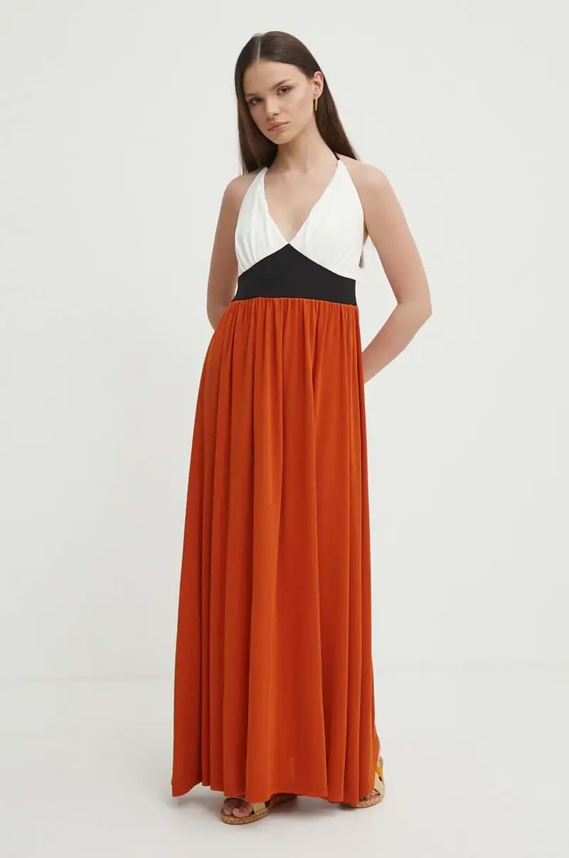 vestito colore marrone AA38227 miniatura 3