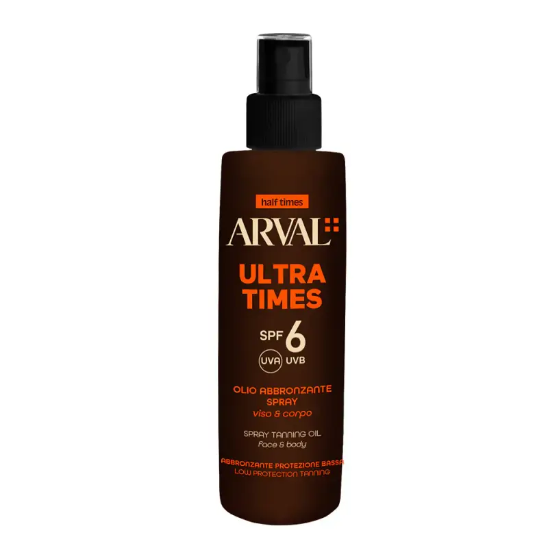 Half Times Ultra Times SPF6 - Olio Abbronzante Spray - Protezione solare viso,Solari bassa protezione