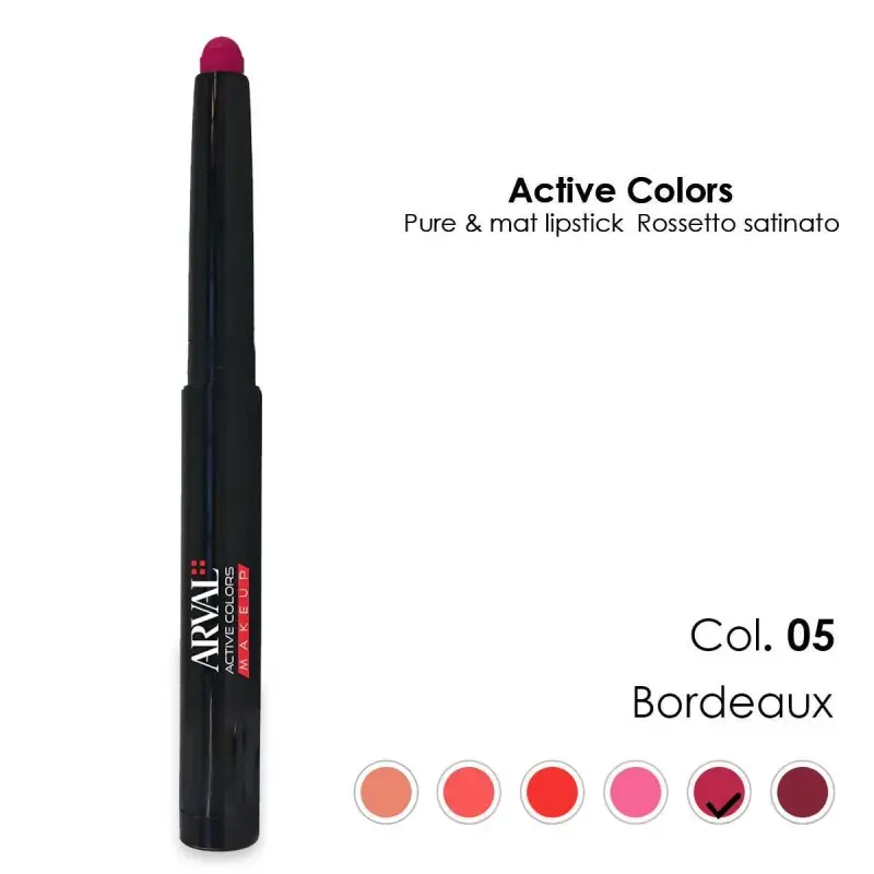 Pure & mat rossetto n. 05 - bordeaux rossetto satinato - matitone