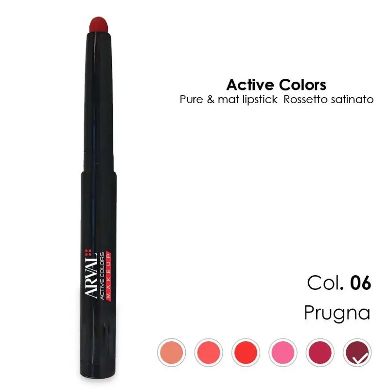 Pure & mat rossetto n. 06 - prugna rossetto satinato - matitone