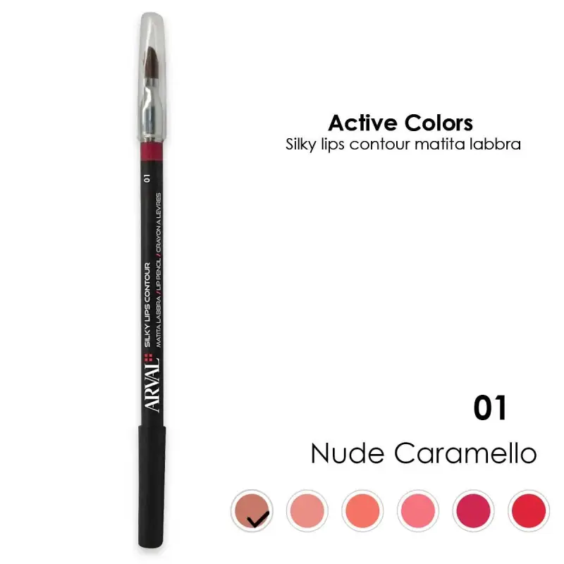 Silky contour n. 01 - nude caramello matita labbra - legno