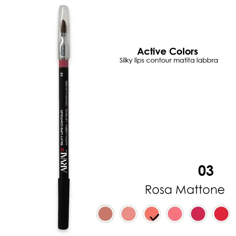 Silky contour n. 03 - rosa mattone matita labbra - legno