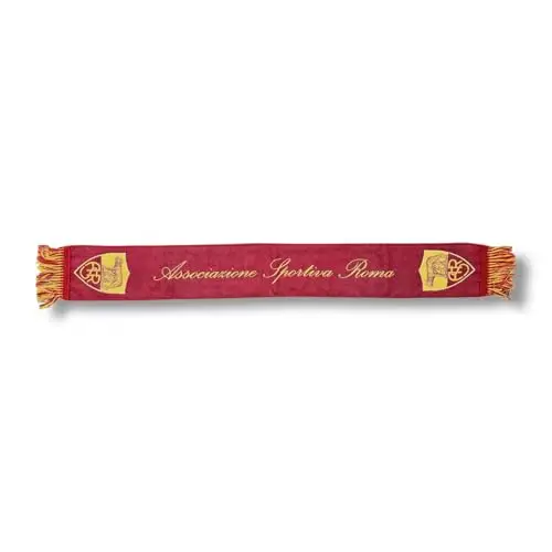AS Roma Sciarpa Jacquard VIP Rossa Logo Tradizionale miniatura 3