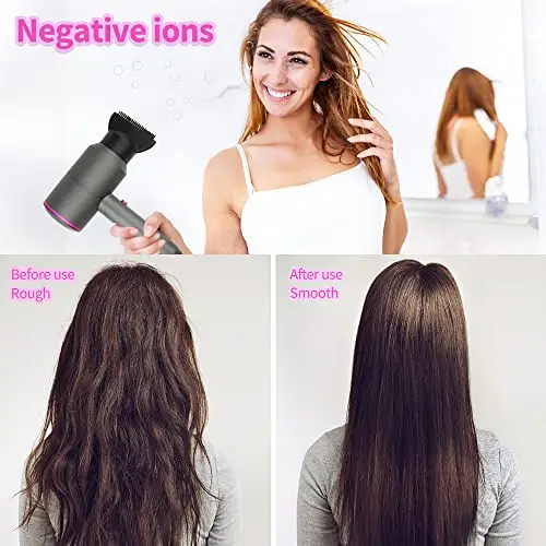 Asciugacapelli agli ioni di litio, motore AC, ad asciugatura rapida, asciugacapelli professionale con 2 velocità e 3 miniatura 2