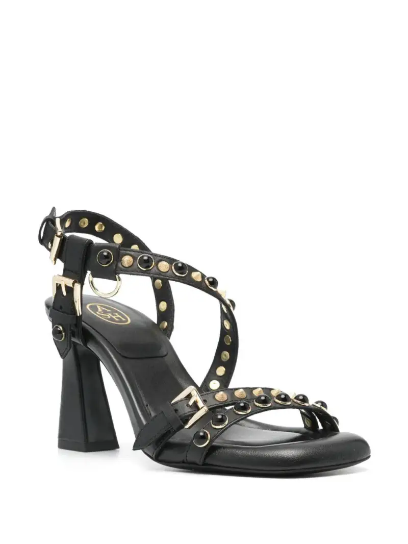 Sandali Lennox neri/oro Nero oro miniatura 2