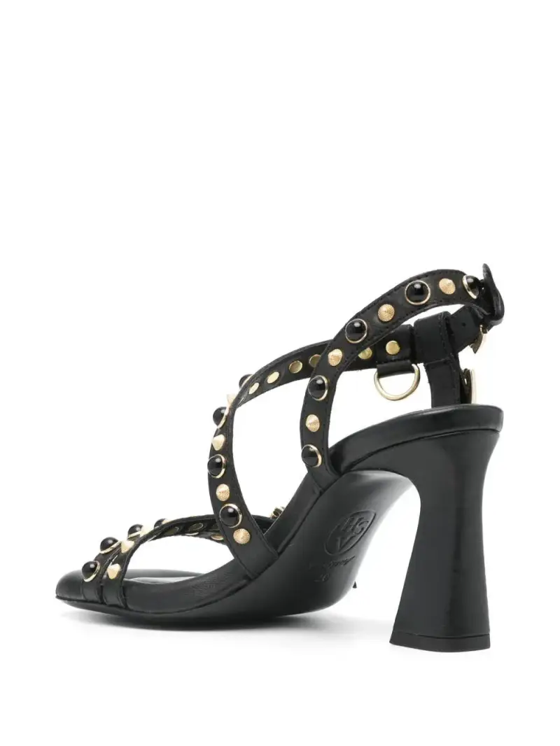 Sandali Lennox neri/oro Nero oro miniatura 3