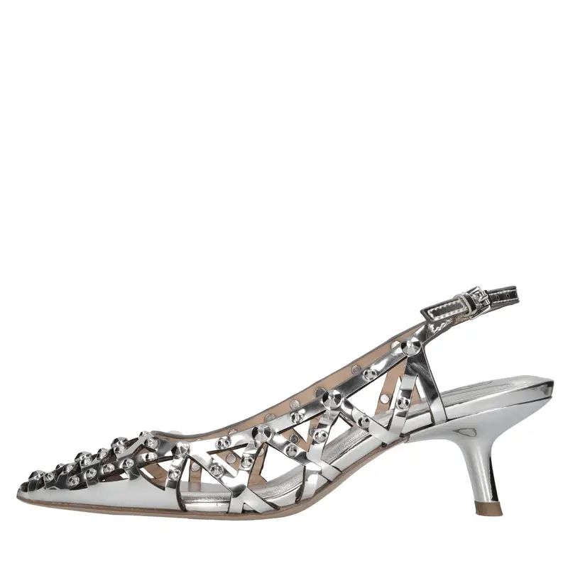 Scarpe con Tacco Argento Argento Metallici e grigi
