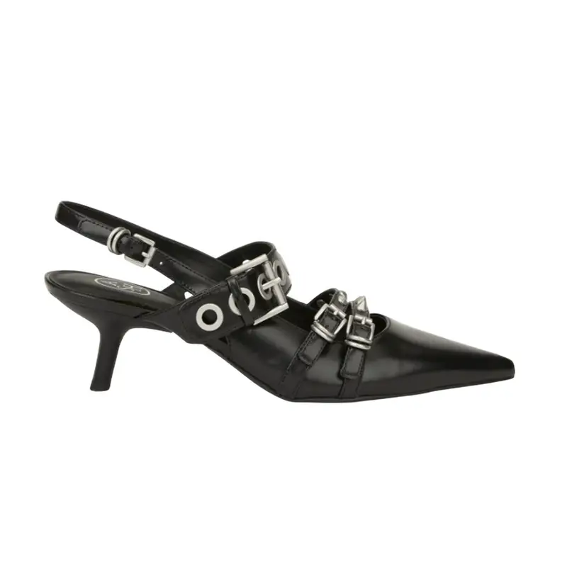 scarpe con tacco donna ash - soft polish calf black - nero