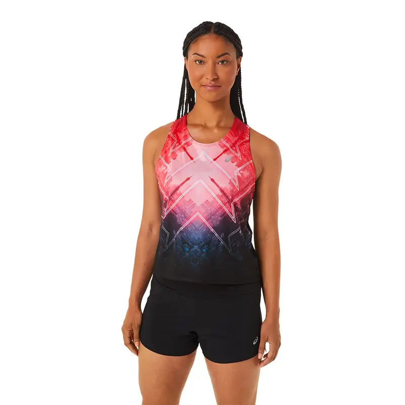 Canotta Running Marathon Rosa Nero Donna M