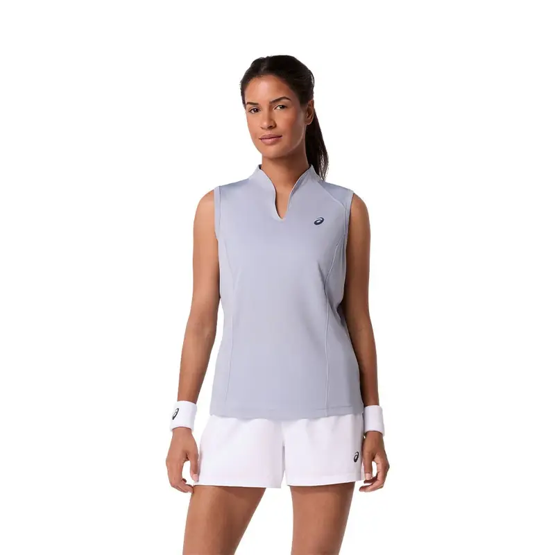 Canotta Tennis Court Grigio Blu Donna M
