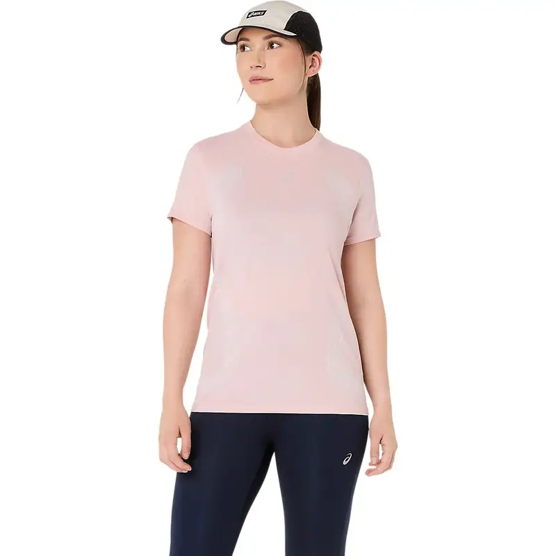 Crop Top Running Road Seamless Ss Morganite Crystal Rosa Donna XS