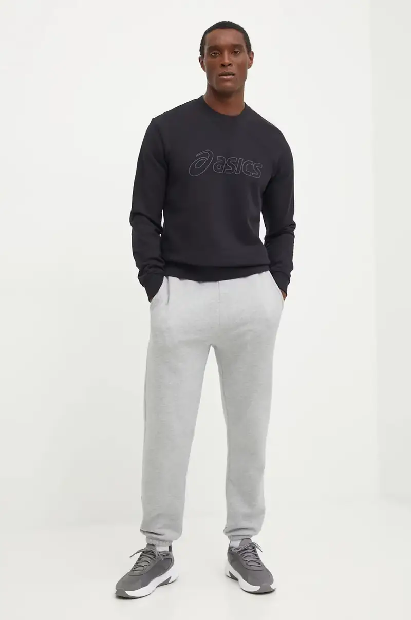 felpa uomo colore nero con applicazione 2031E192 miniatura 2