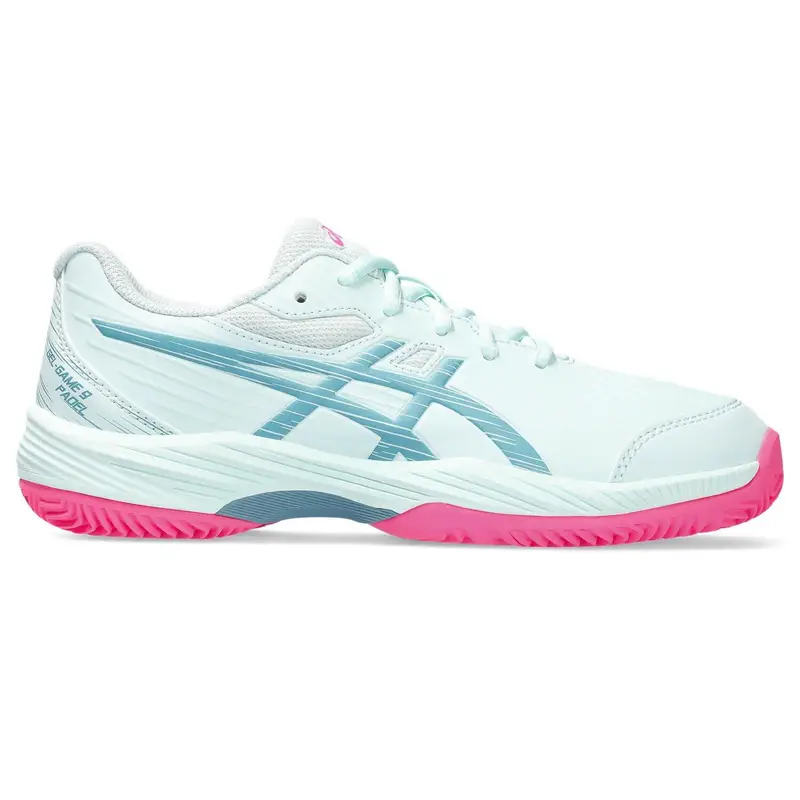 Gel-game 9 Padel Gs Blu Chiaro Rosa Junior 1044a066 401 | Asics