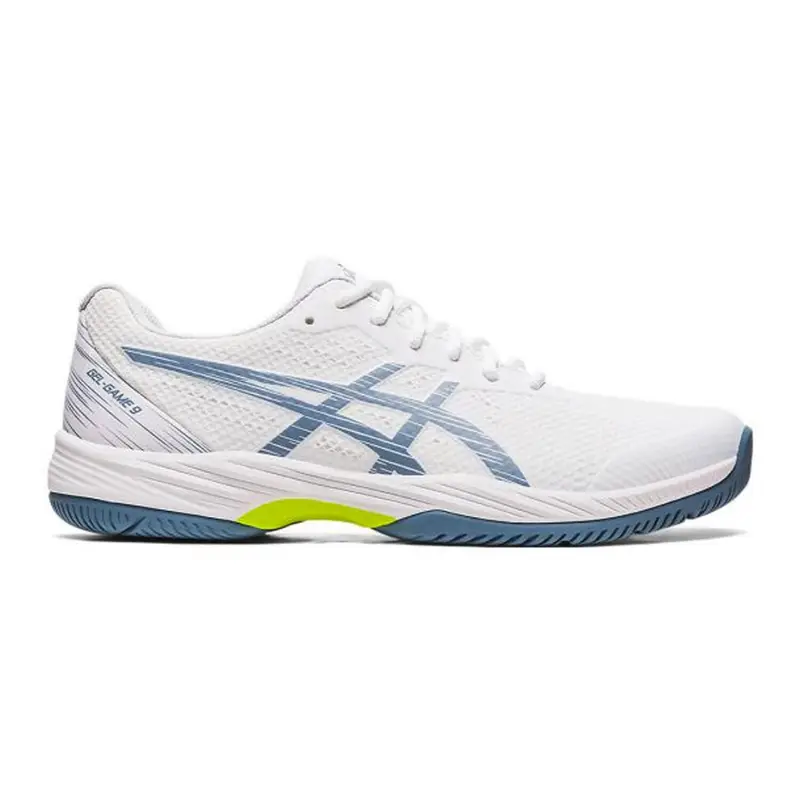 Gel Game 9 White Blue 1041a337 101 | Asics Bianco