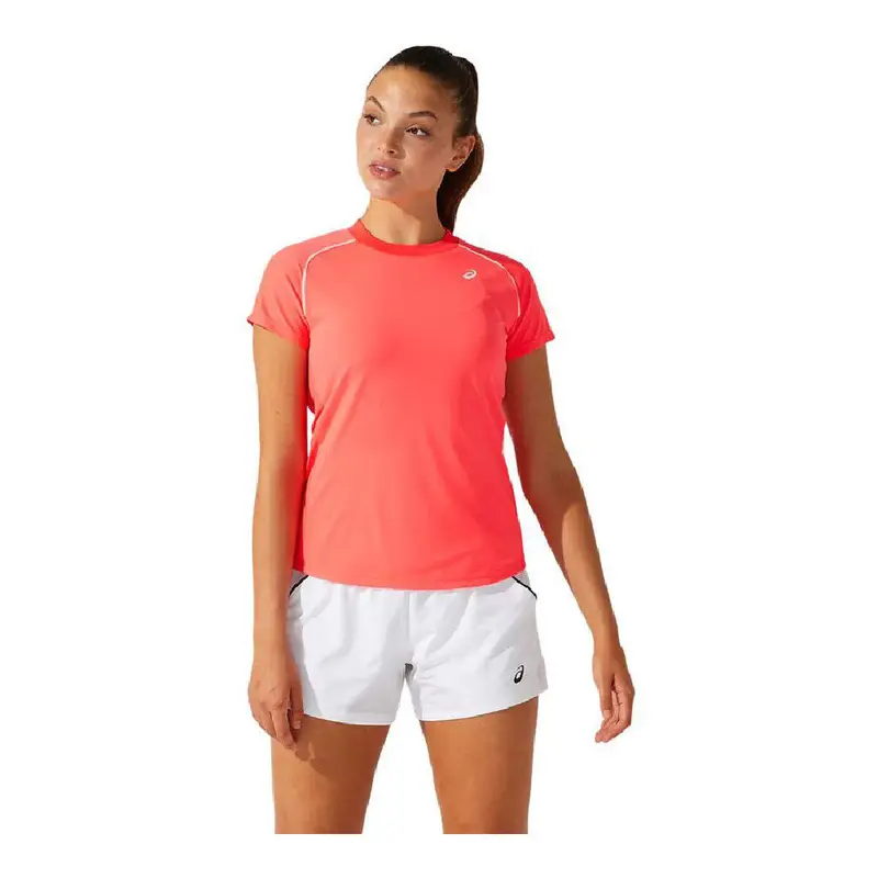 Maglia a Maniche Corte Donna Asics Court Piping Arancio | Asics Arancione