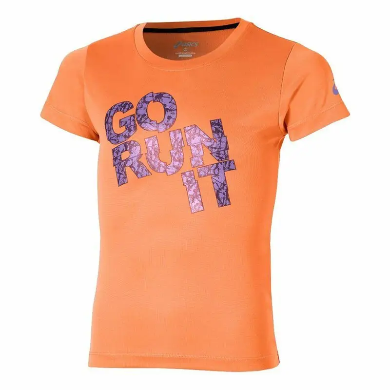 Maglia a Maniche Corte per Bambini Asics Go Run It Arancio | Asics Arancione