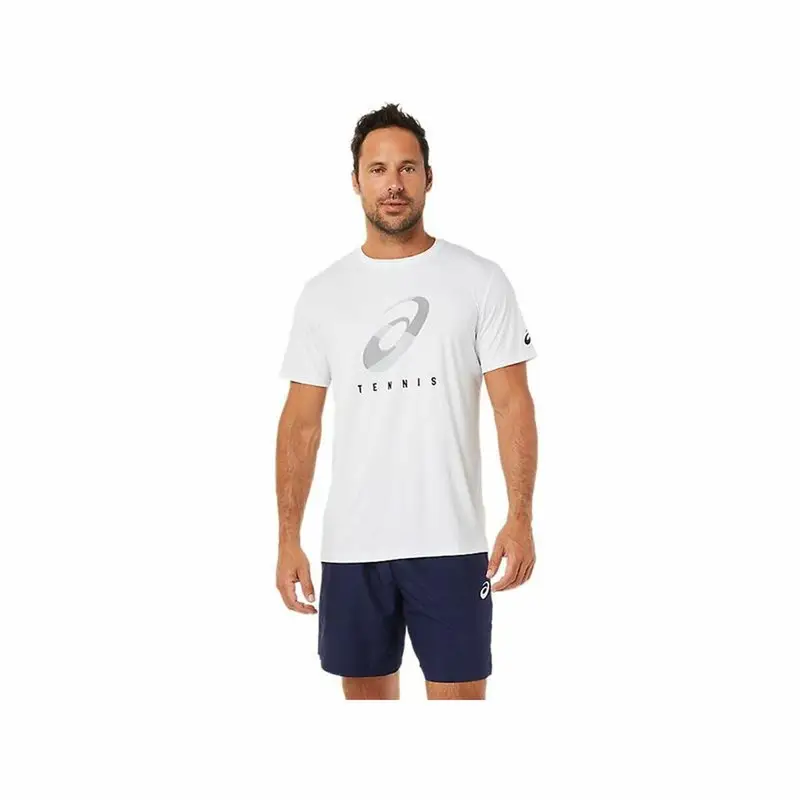 Maglia a Maniche Corte Uomo Asics Court Spiral Tee Bianco | Asics