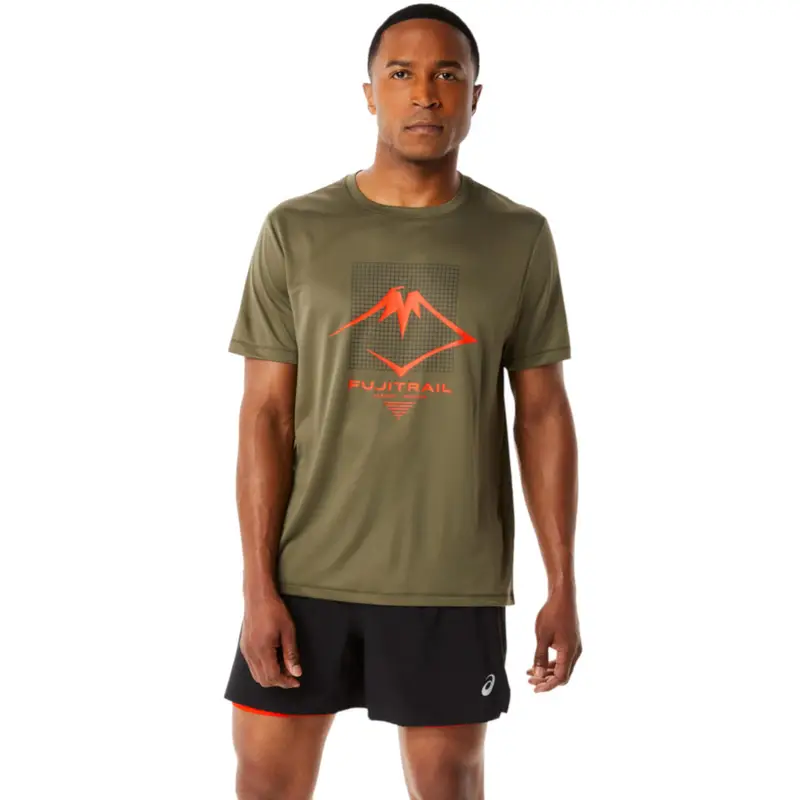 Maglia a Maniche Corte Uomo Asics FUJITRAIL Verde | Asics