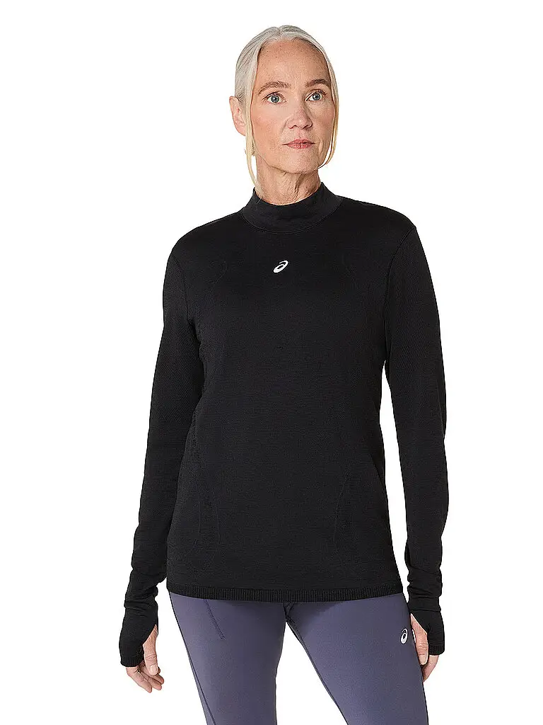 Maglia da running da donna Road Winter Seamless nero | XS
