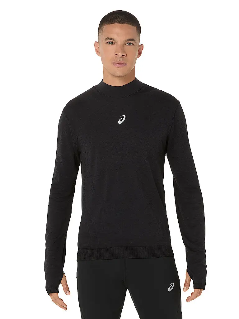 Maglia da running da uomo Road Winter Seamless nero | M